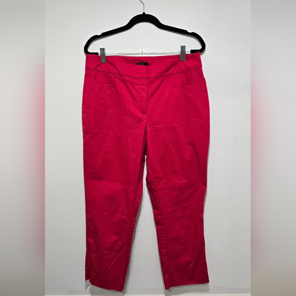Women's Red Ann Taylor Factory Capri Pants, 8p